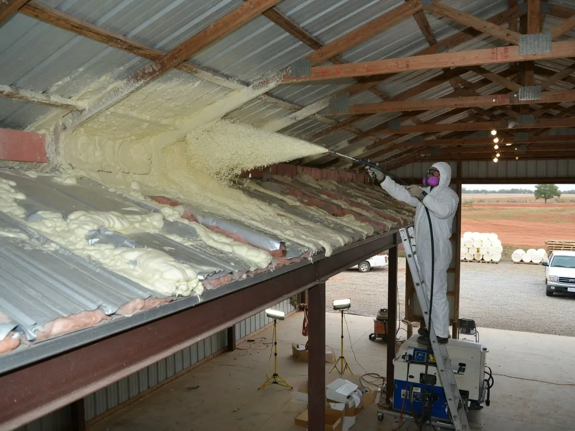 Pole Barn Spray Foam Insulation in Owasso