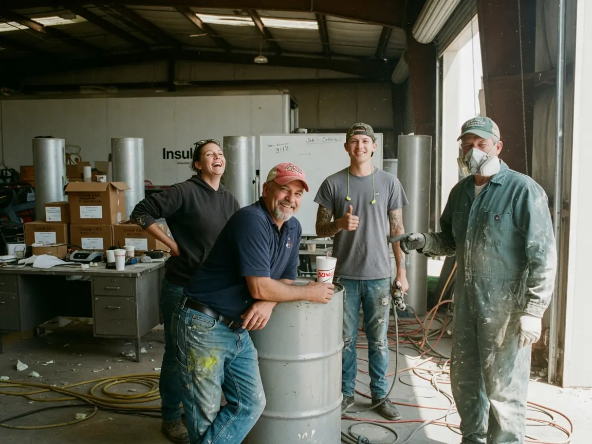 The Owasso Premier Spray Foam Insulation  team at work in Owasso